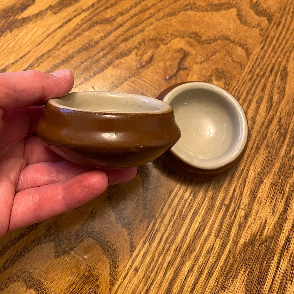 French Stoneware Pots for salt spices or butter